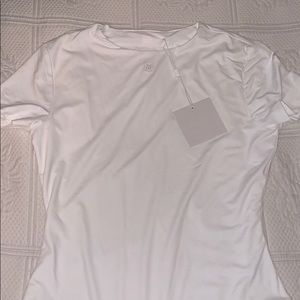 Meshki white t shirt bodysuit